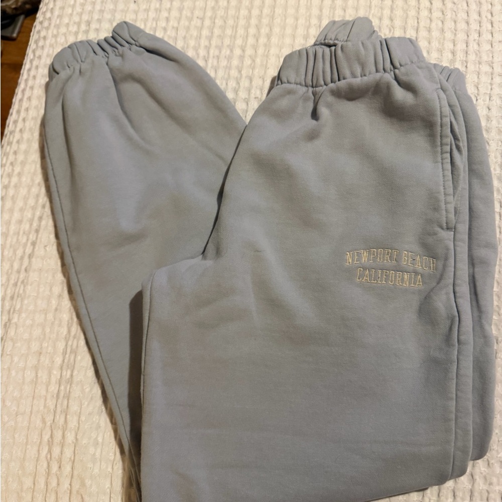 Brandy Melville Light blue Cozy Fleece Sweatpants